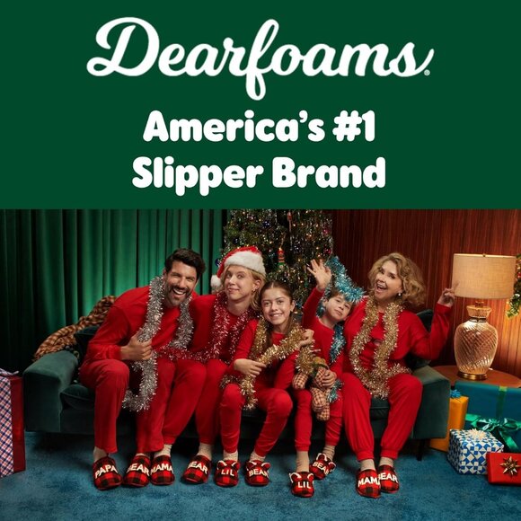 Women's Tan Red Holiday Christmas Fuzzy Cozy Sherpa Novelty House Slipper Shoes - Picture 6 of 6